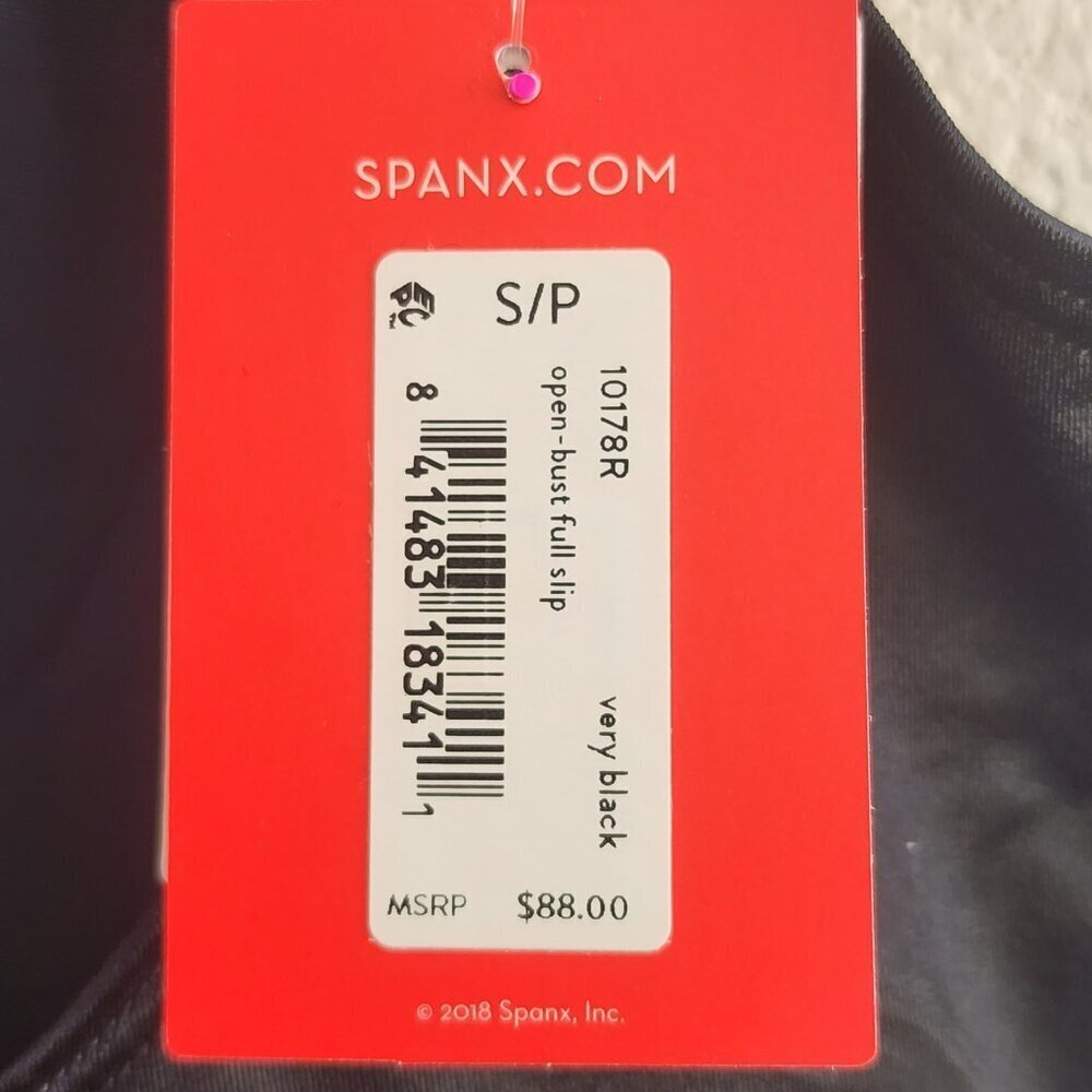 Spanx SmartGrip Slip Womens Small Black Open-Bust Shaping Slip Adjustable Straps - Picture 10 of 14